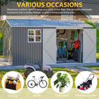 12x10 FT Outdoor Storage Shed Metal