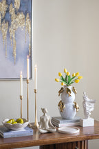 Luxurious Ceramic Vase With Gold Birds