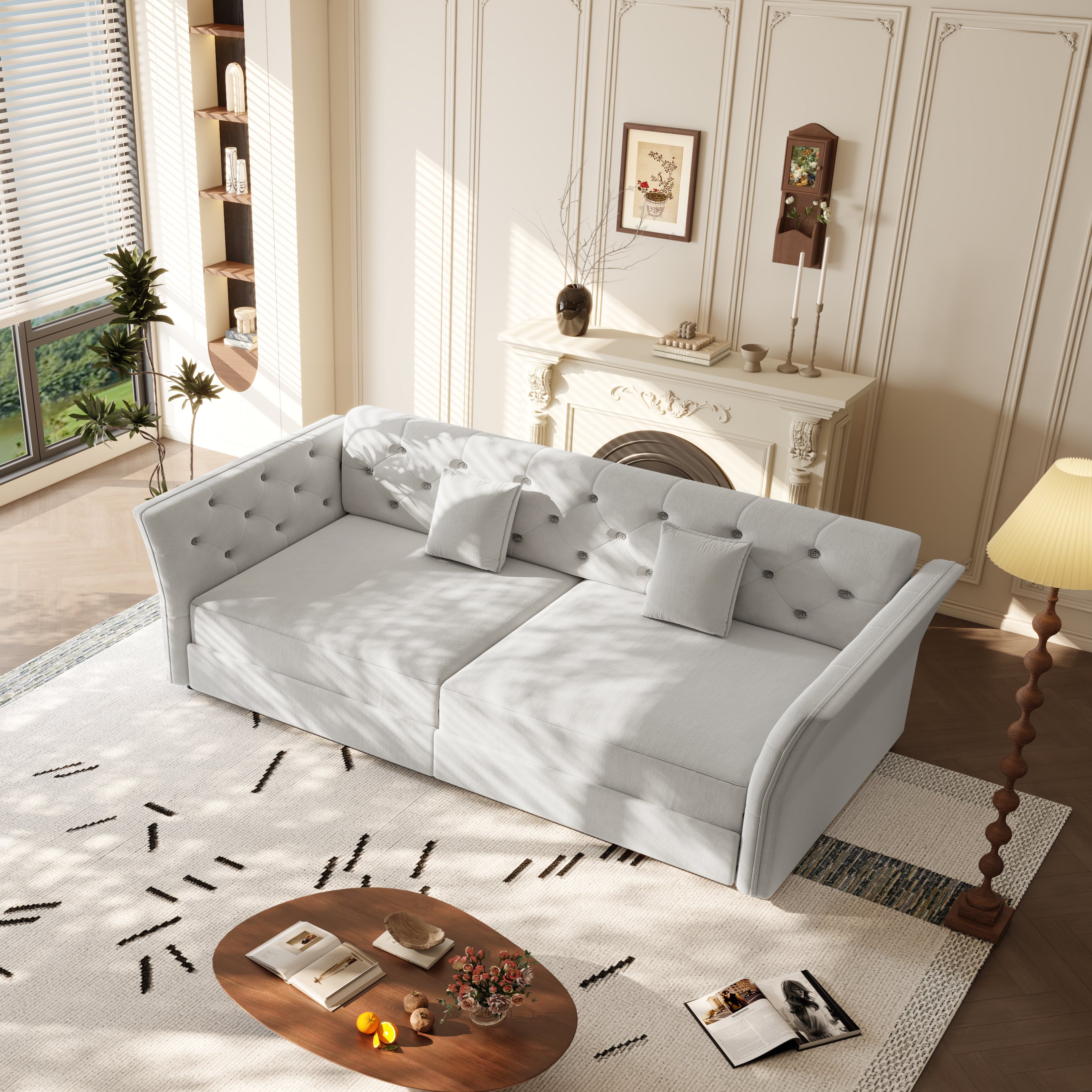 74.4" Queen Pull Out Sofa Bed