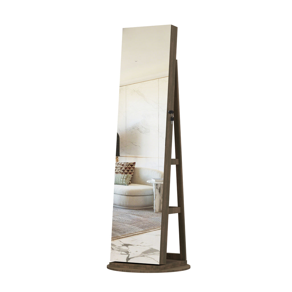 360° Swivel Jewelry Cabinet with Full Length Mirror