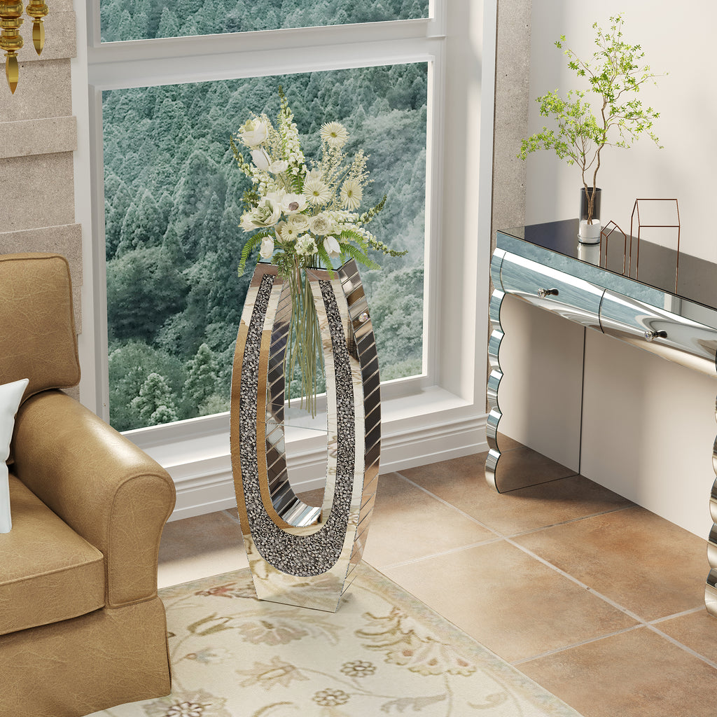 U-Shaped Tall Decorative Floor Vase