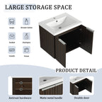 24 Inch Bathroom Cabinet With Resin Sink