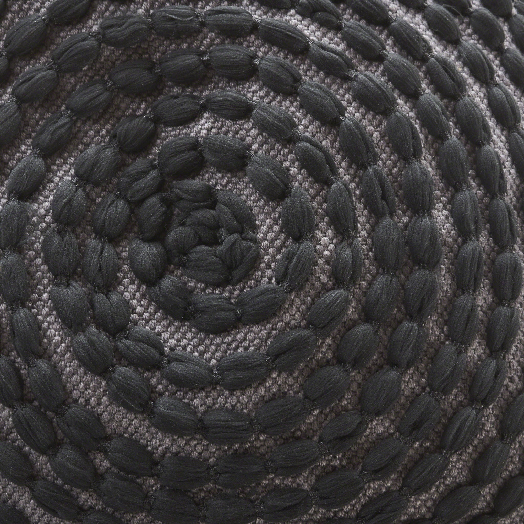 River Handcrafted Cylindrical Pouf in Water Resistant Fabric