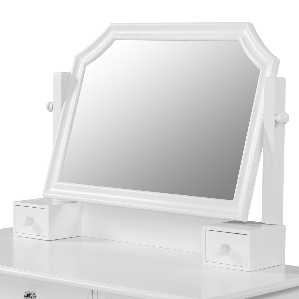 44.4" Makeup Vanity Desk with Adjustable Mirror