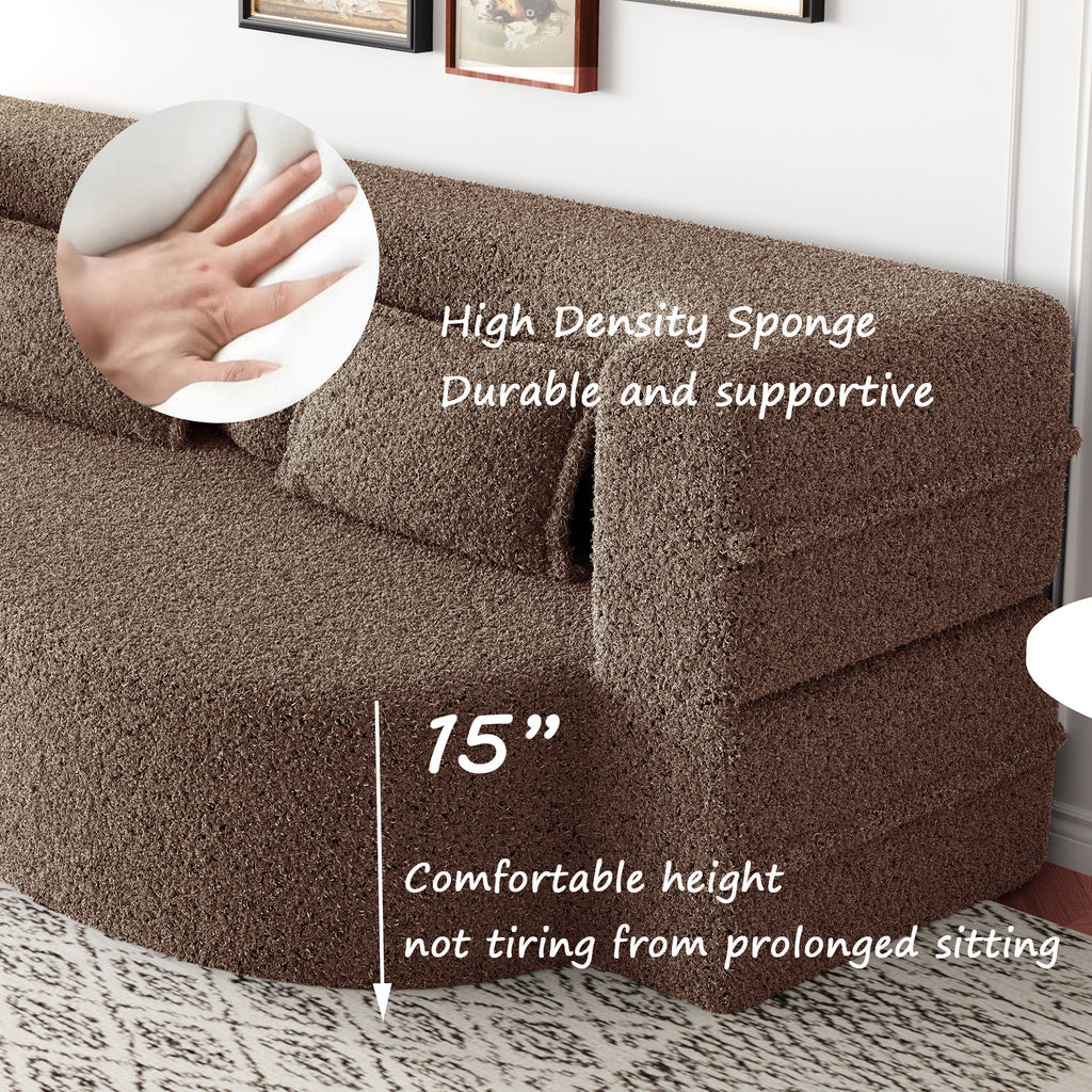 Modern Floor Sofa with 2 Pillows