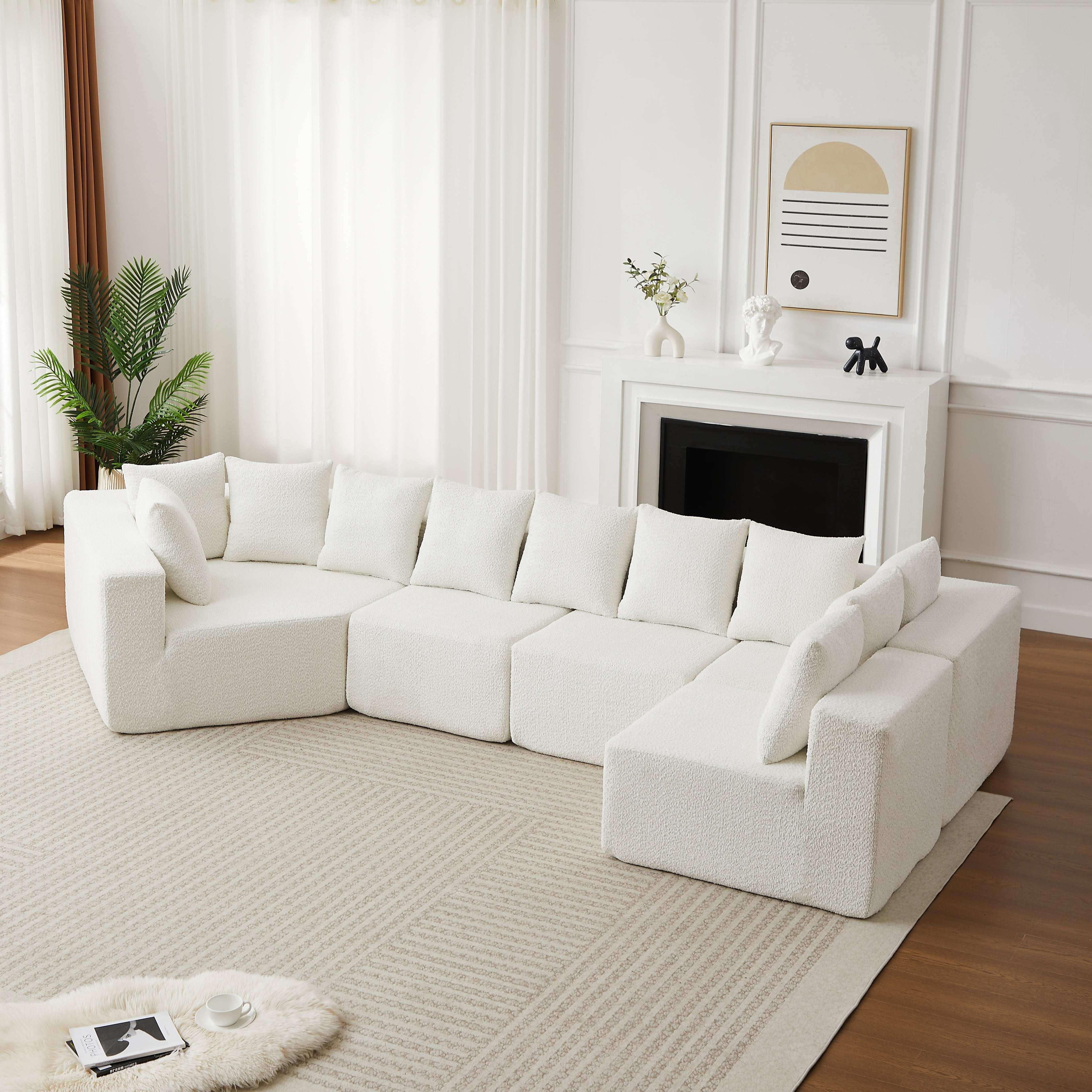 151.6-Inch Extra-Large L-Shaped Modular Sofa