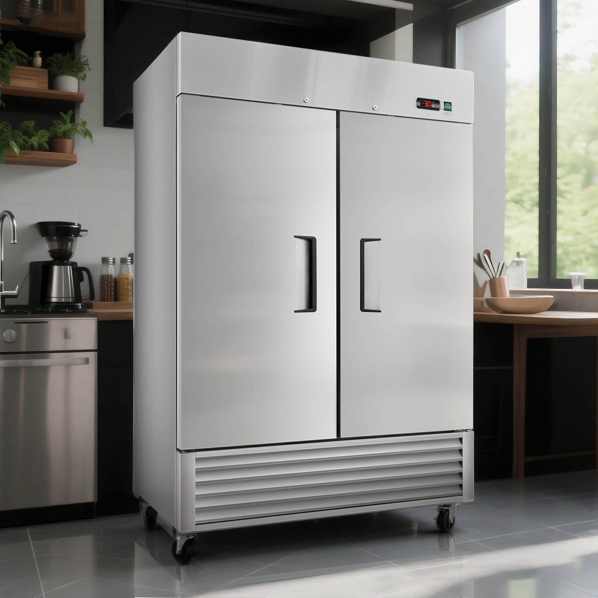 54" Commercial Freezer 49 Cu.ft with Solid Door Reach-In