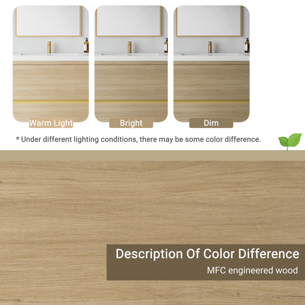 60" Wall-Mounted Bathroom Vanity with Double Sinks