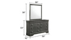 Blaze Modern Style Mirror Made with Wood in Metallic Gray