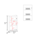 Medicine Cabinet 25.7" H, 1 Door, 3 Shelves, 1 Mirror