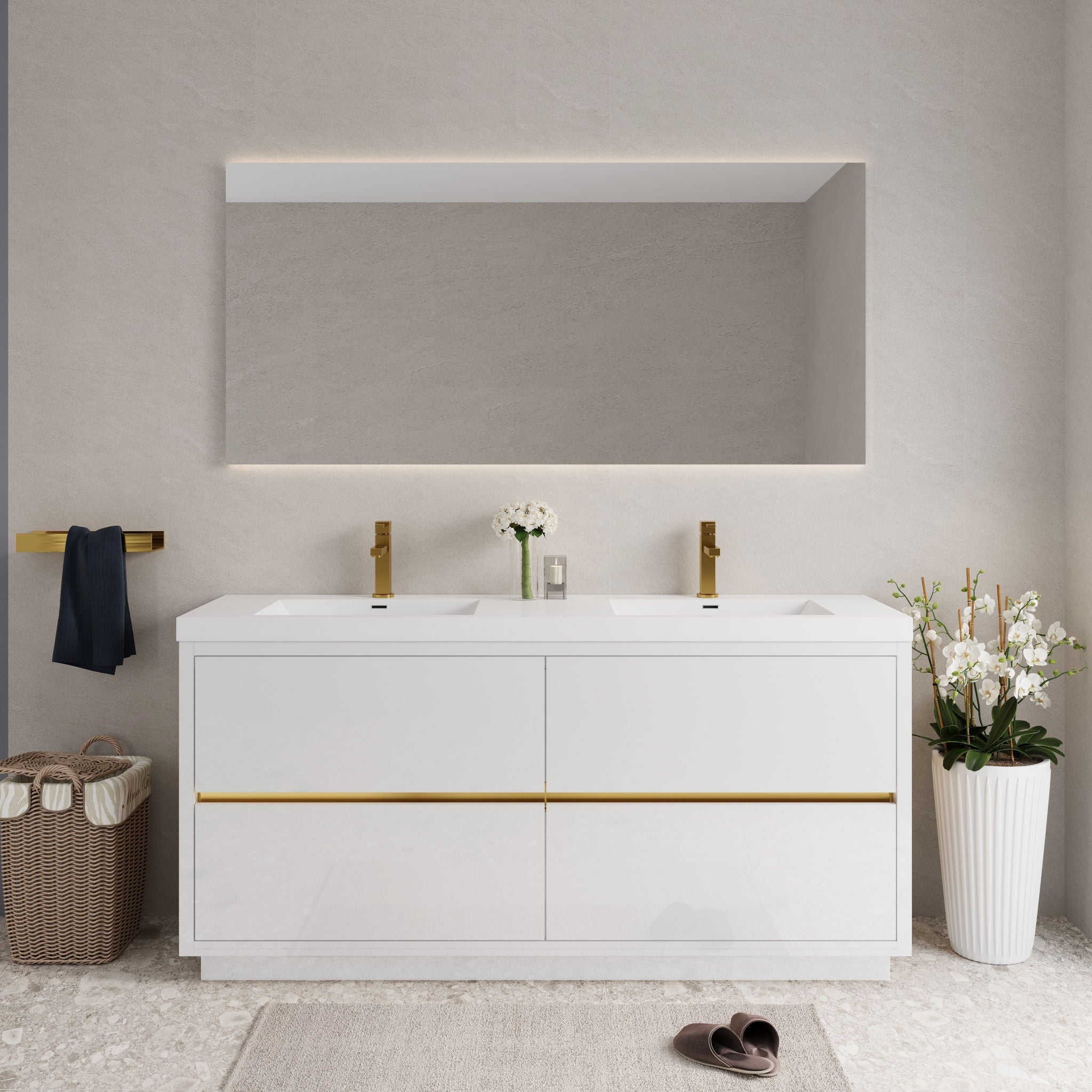 Bathin Freestanding Bathroom Vanity With Double Sinks