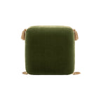 Monarch 19.5" Tassled Ottoman, Olive