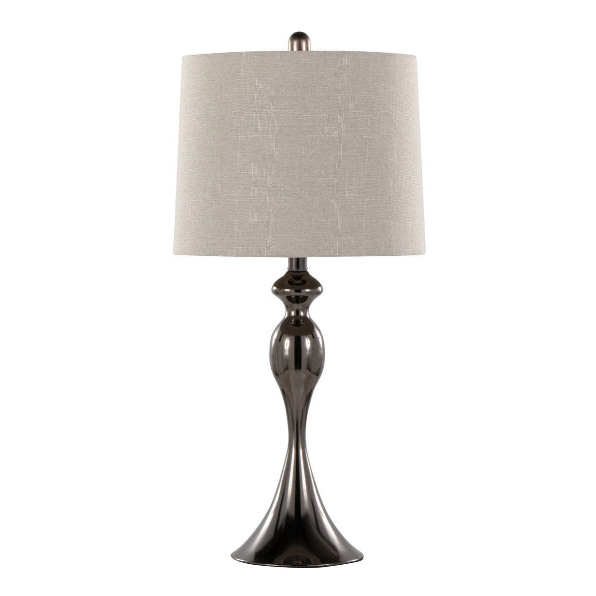 27" Contemporary Metal Table Lamp in Gun Metal