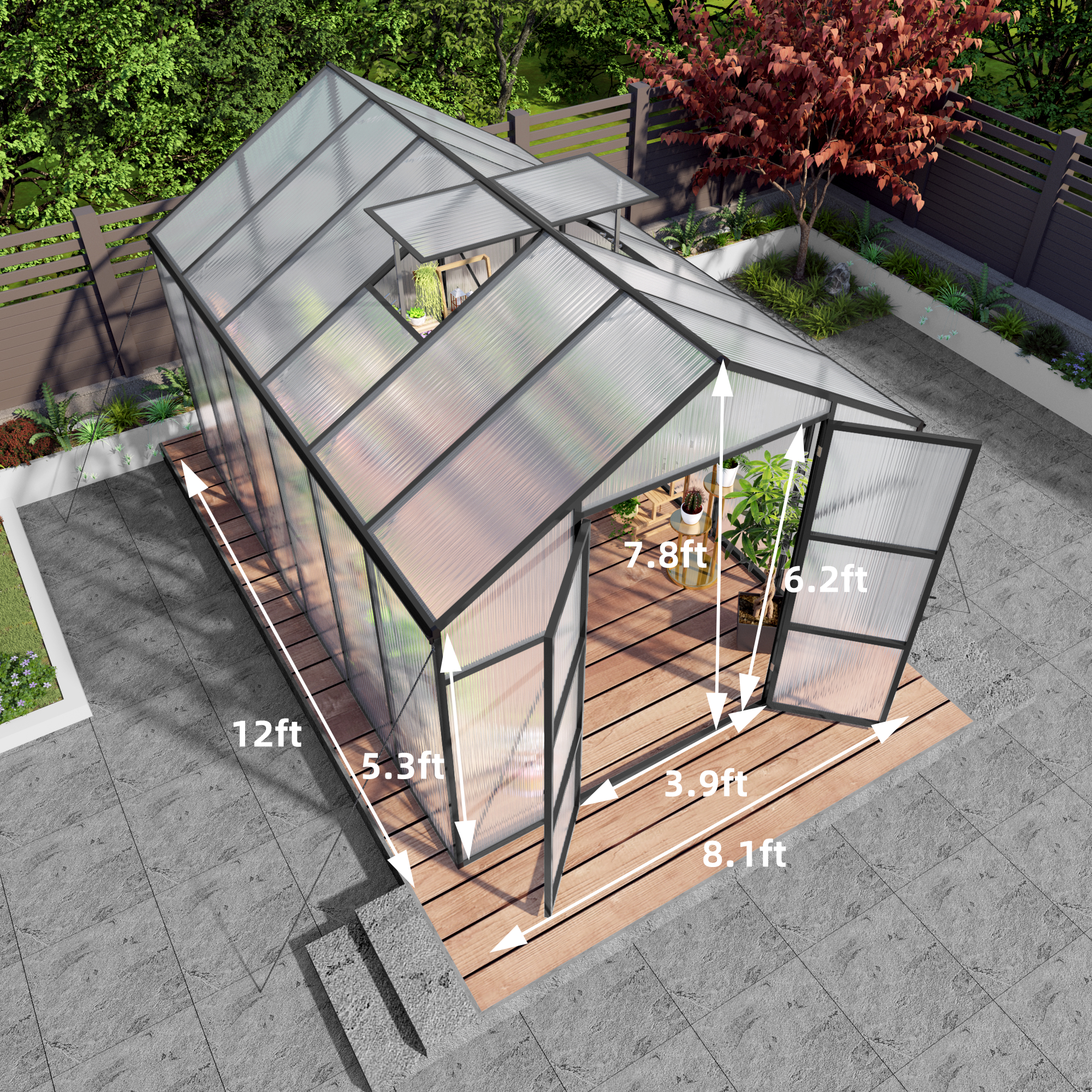 Newly Designed Greenhouse 8x12 FT