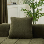 Chenille Sectional Sofa With 2 Pillows
