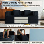 Convertible Sleeper Sofa Bed with Cylindrical Pillow