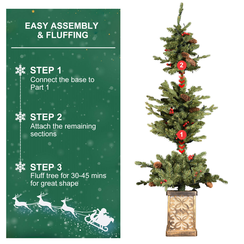 4FT Pre-Lit Christmas Tree