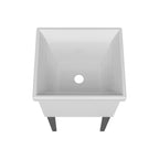 Bari Freestanding and Compact Plastic Laundry Utility Sink