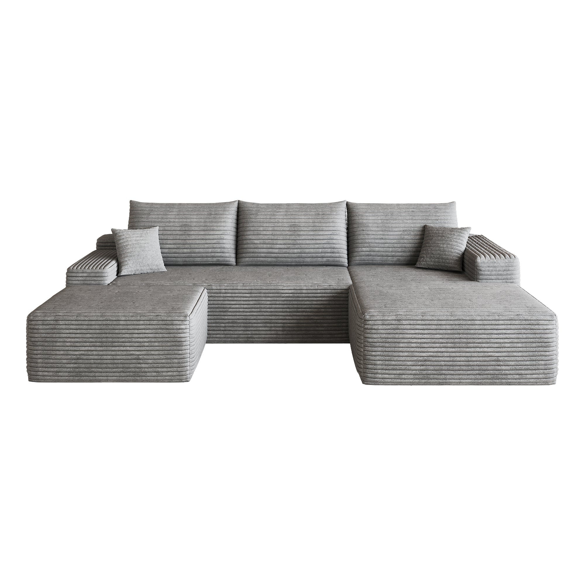 107" Cloud Sectional Sofa with Ottoman
