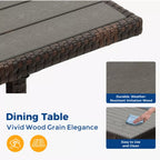 7 Piece Wicker Patio Dining Set