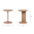 Mode 18" Leatherette Round C-Shaped Sofa Side Table