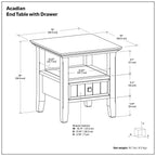 Acadian End Table with Drawer