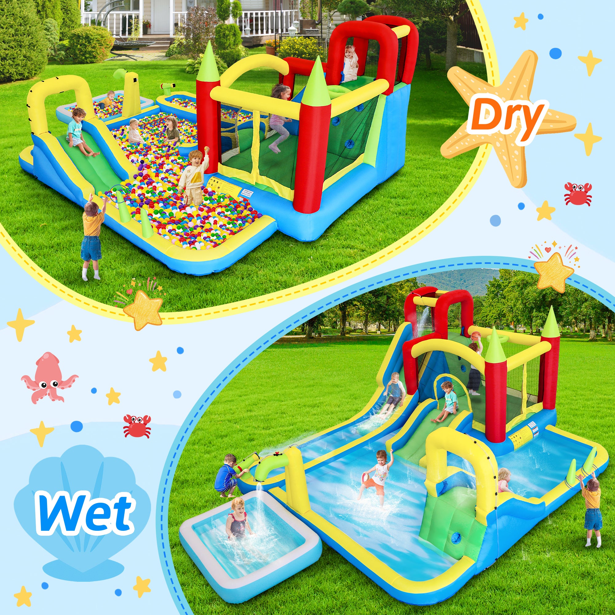 11 In1 Inflatable Slide Water Park