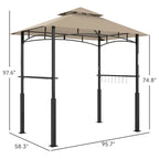 Double-Tiered Barbecue Gazebo Shelter