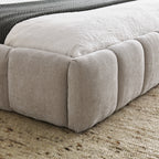Queen Size Upholstered Bed Frame with Thick Fabric