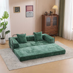 Convertible Floor Couch Sofa Bed - Dark Green