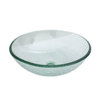Bathroom Artistic Tempered Crackle-Glass Vessel Sink