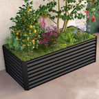 6x3x2ft Galvanized Raised Garden Bed