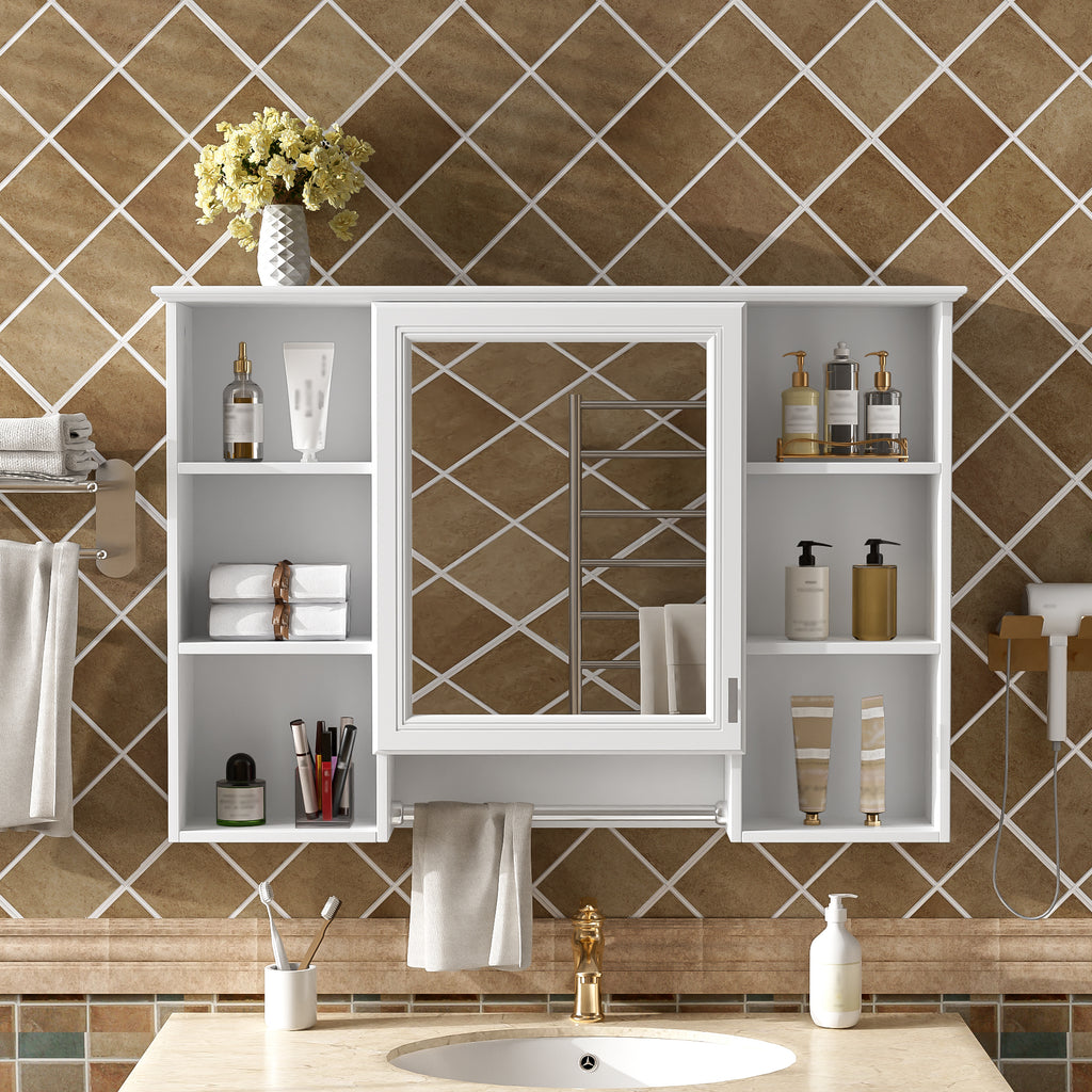 3-in-1 Bathroom Mirror Cabinet - 41-inch Wall Mounted
