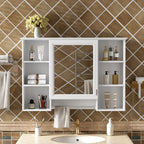3-in-1 Bathroom Mirror Cabinet - 41-inch Wall Mounted