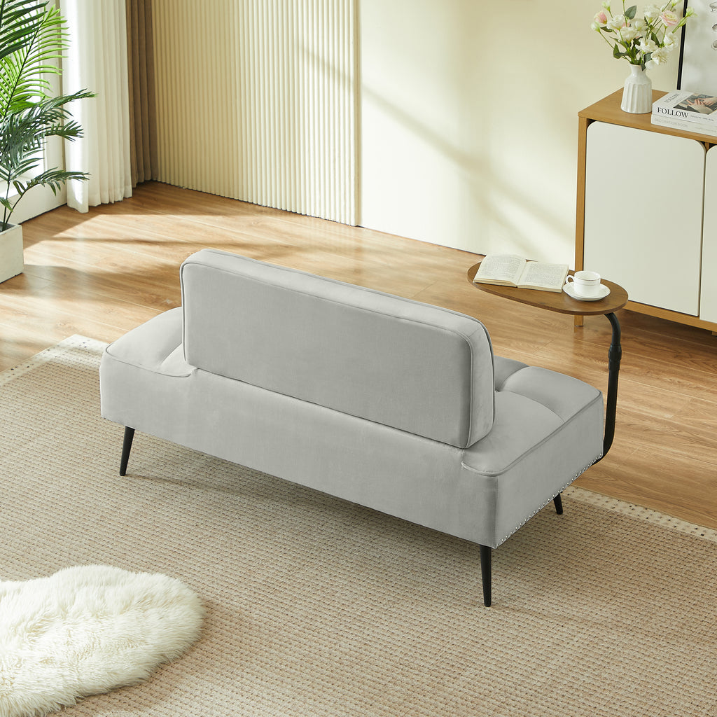 54-Inch Modern Two-Seater Velvet Sofa