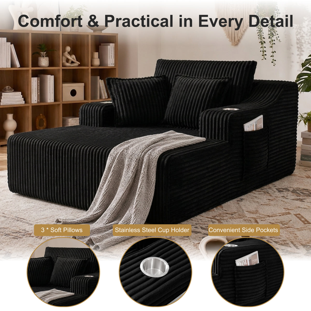 Oversized Chaise Lounge Chair Indoor
