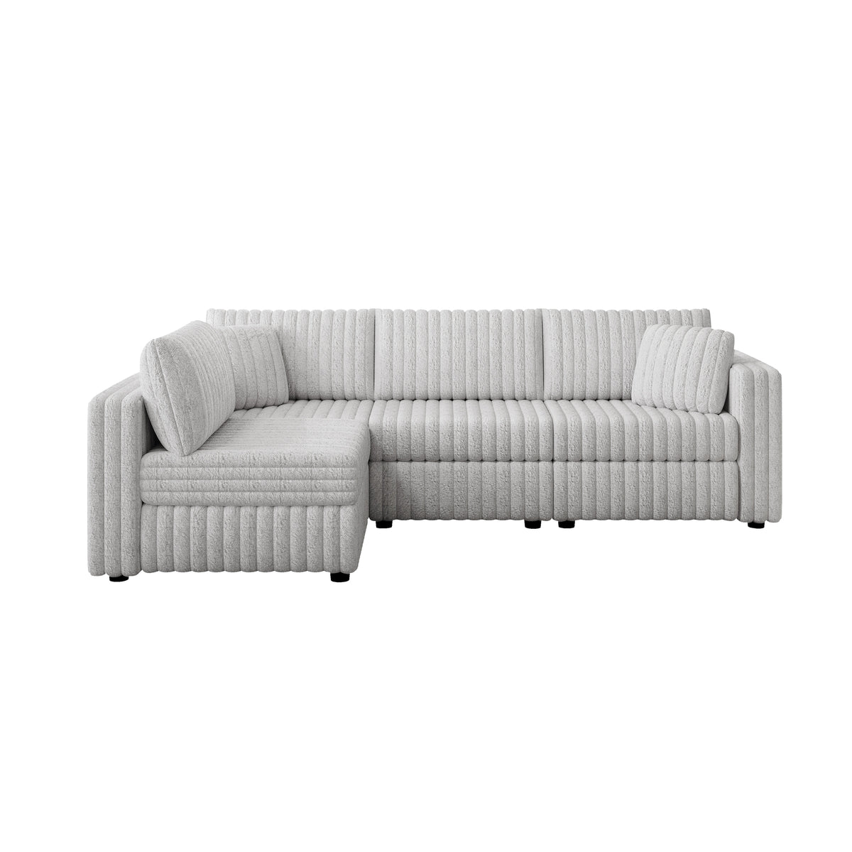 106.3" Soft L-Shaped 4-Person Sofa