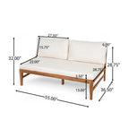 Patio Deep Seating Loveseat with Coffee Table