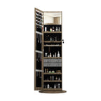360° Swivel Jewelry Cabinet with Full Length Mirror