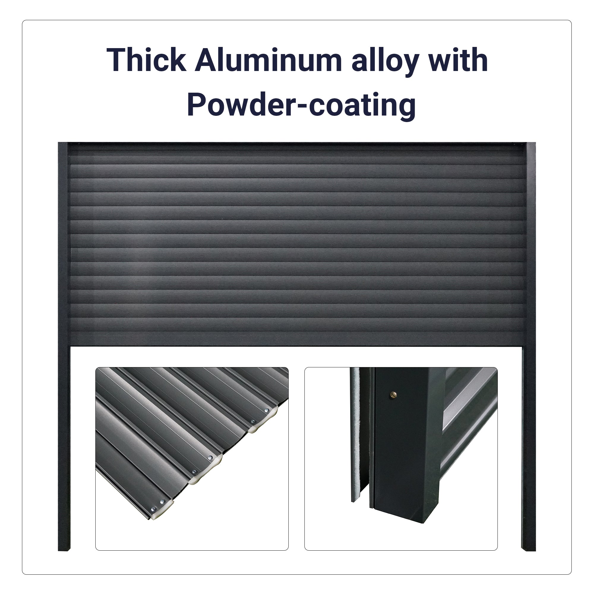 8.5' x 8.5' Motorized Roll-Up Door Kit for Double Garage Metal Shed
