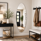 65" x 21" Modern Oval Full Length Wall Mirror