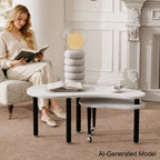 Contemporary Rotatable Cocktail Table