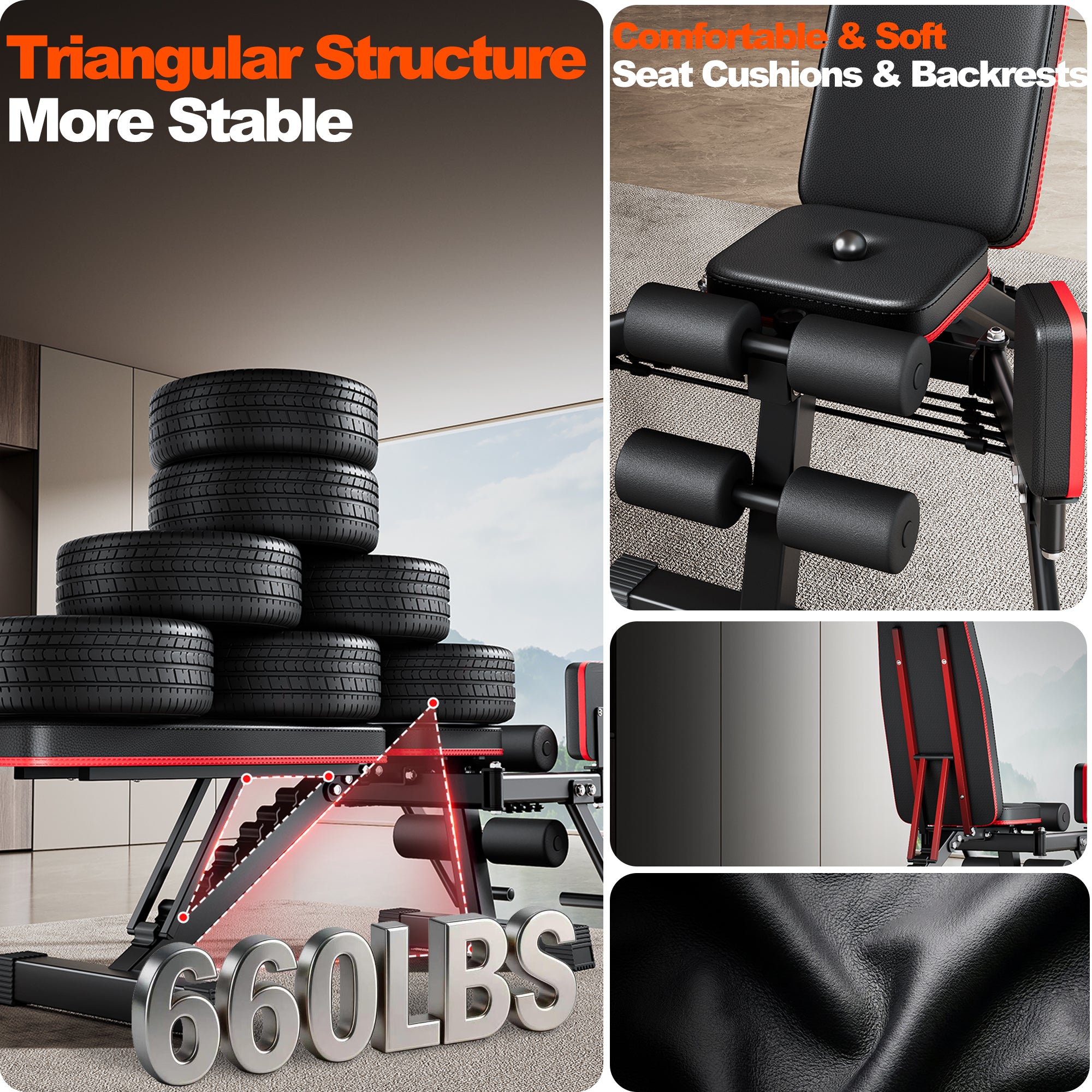 2-in-1 Weight Bench for Home Gym