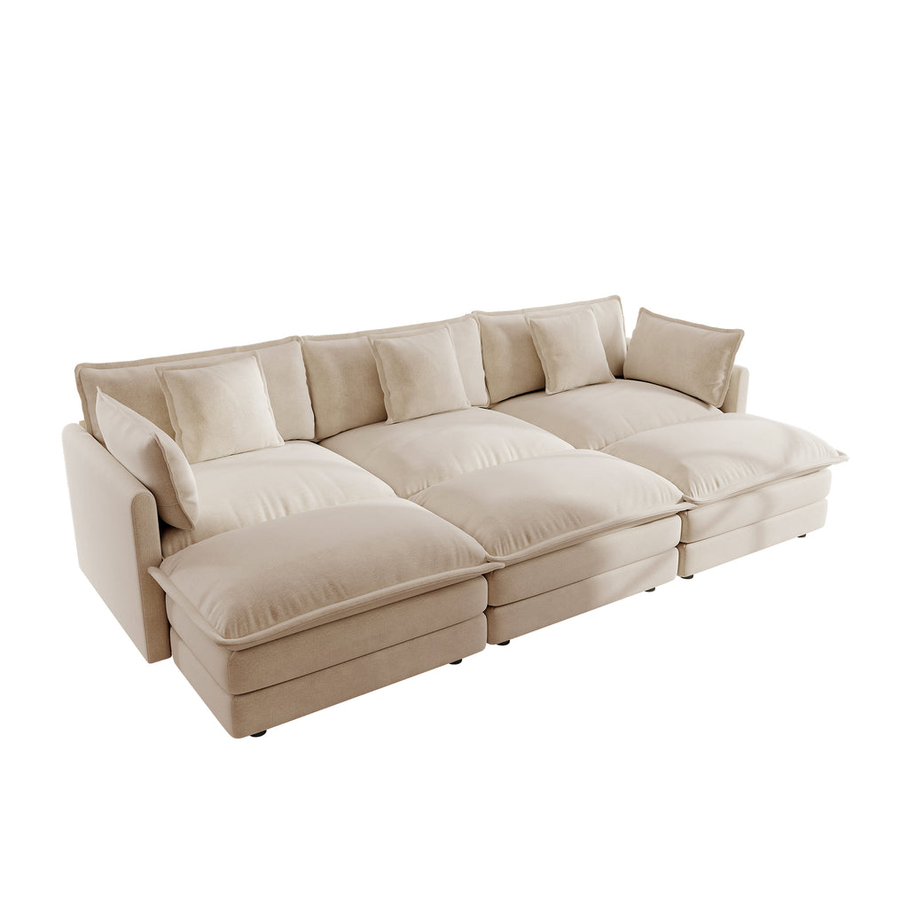 Comfortable Deep Seat Reversible Modular Sectional Sofa