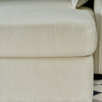 55" Oversized Chaise Lounge Chair Indoor with Ottoman and Storage