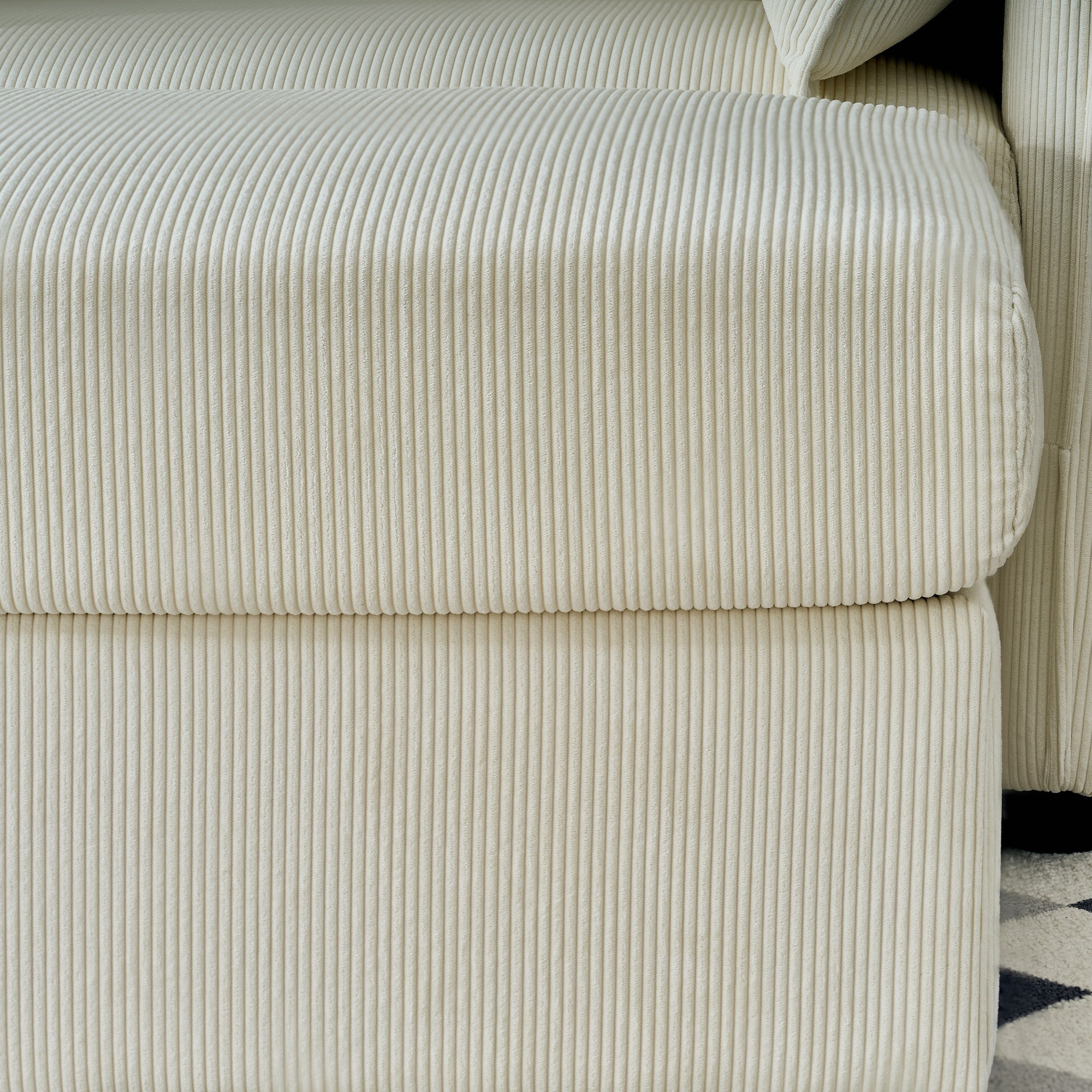 55" Oversized Chaise Lounge Chair Indoor with Ottoman and Storage