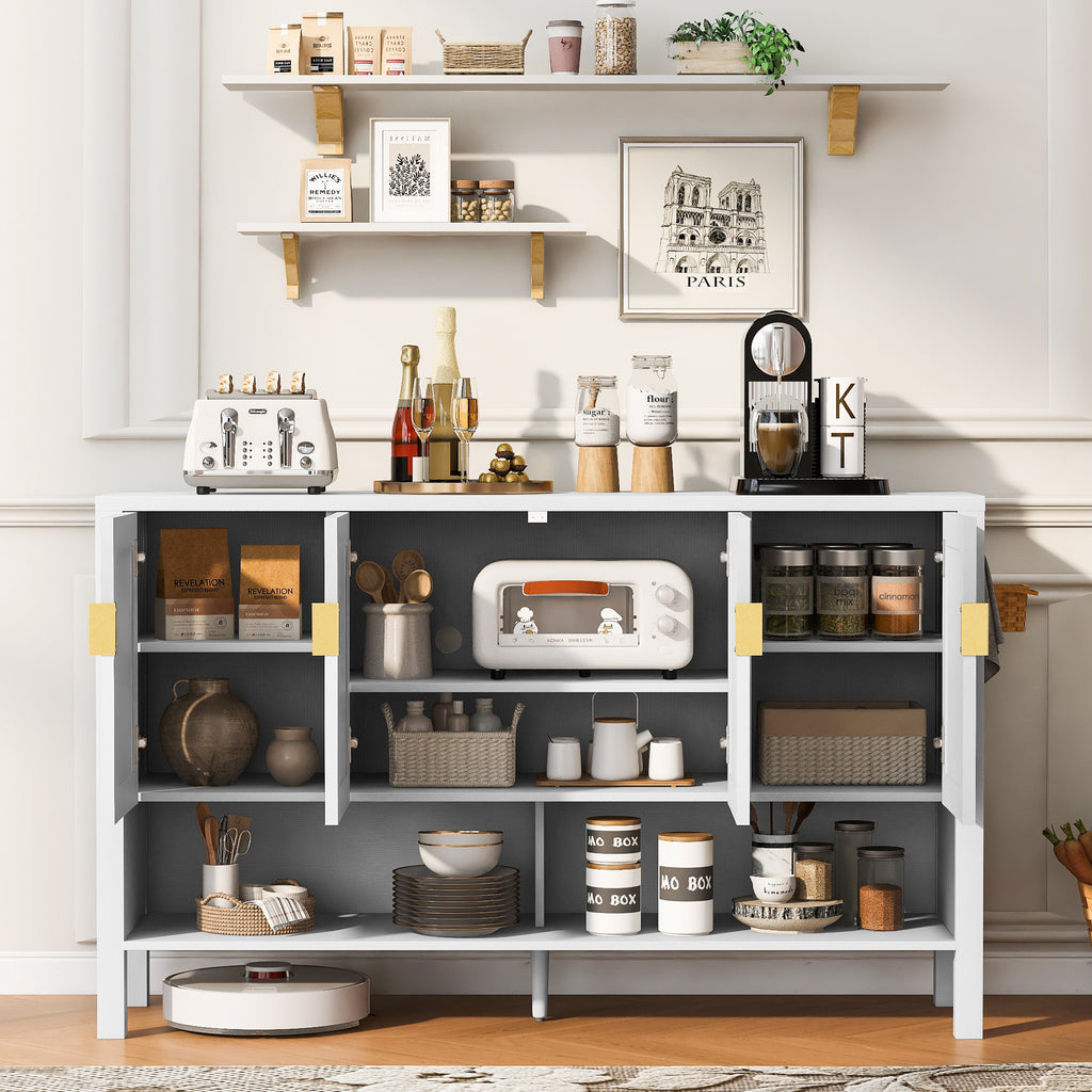 U Style 55.1" Storage Sideboard with 4 Doors