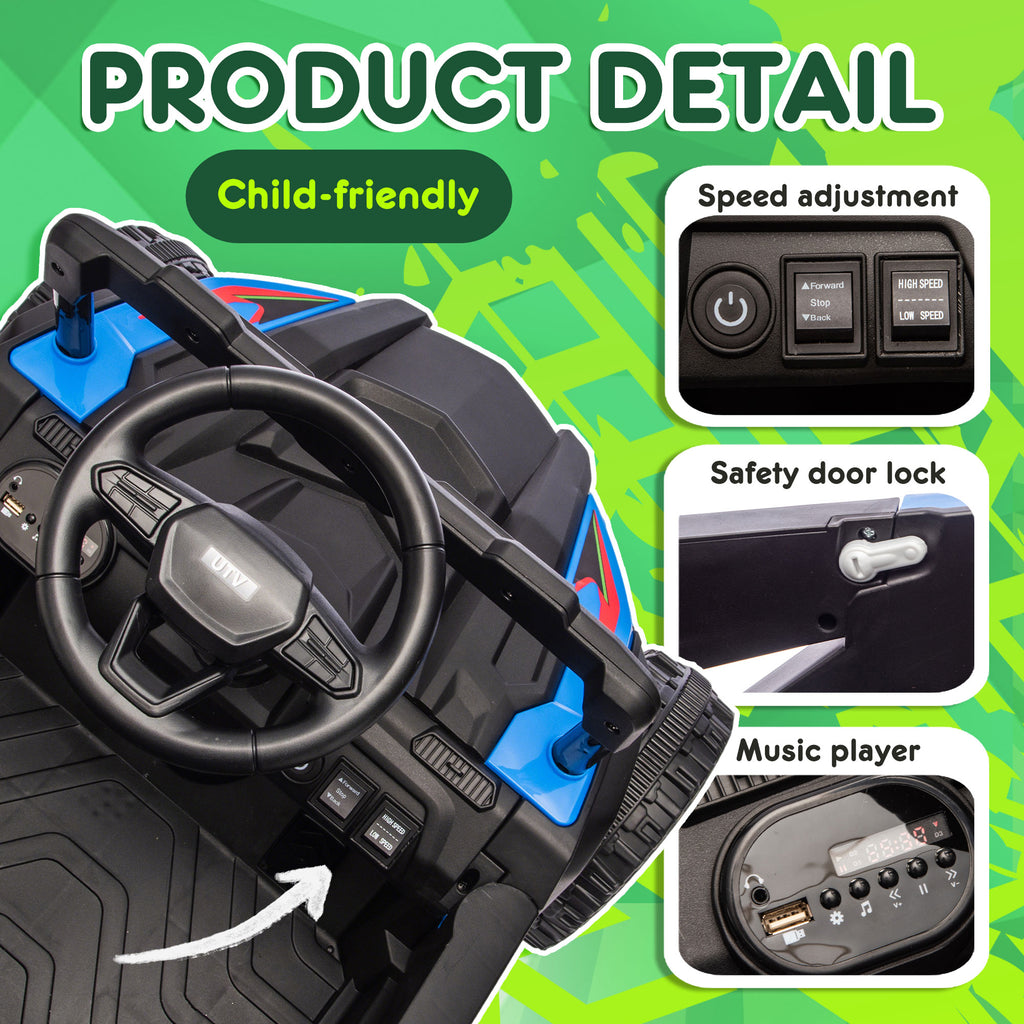 24V Kids Ride On UTV with Bluetooth and Music