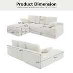 White Corduroy Compressed Sofa