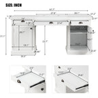 67" Modern Executive Desk with Storage Options